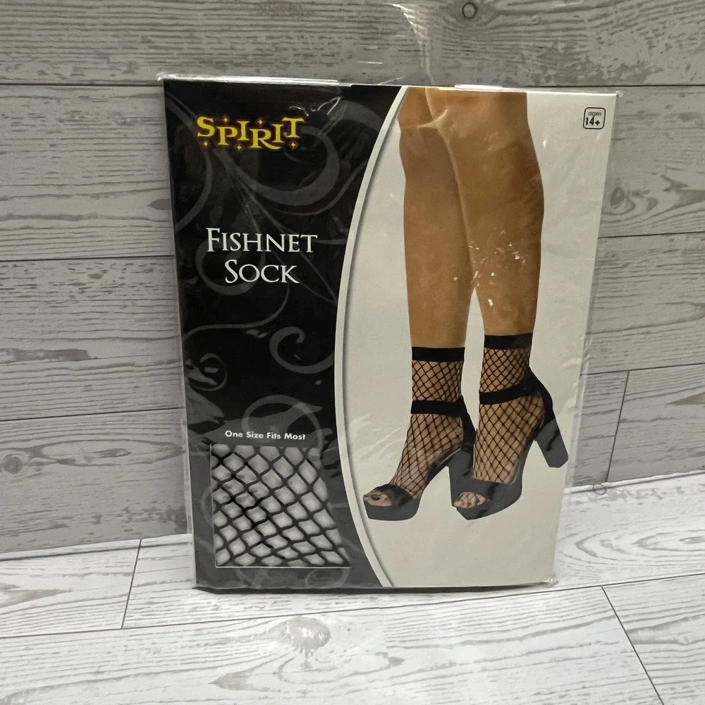 Spirit Halloween Black Fishnet Socks Costume Hosiery Cosplay‎ Goth Whimsigoth
